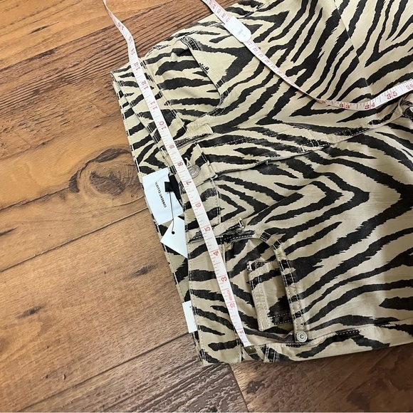 Current Elliott High Waist Ankle Skinny Jeans Khaki Zebra Size 25 N - Picture 6 of 7